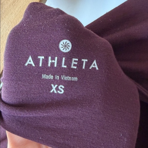 Athleta Maroon Flexlight Open Back Long Sleeve - Picture 5 of 6
